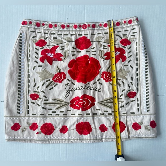 Boho Embroidered Mini Skirt – Black Floral Ethnic Women’s XL State of Za… - Picture 8 of 10